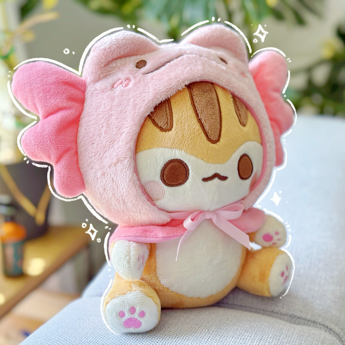 Lottie the Axolotl Kitty Plushie – Cremechii