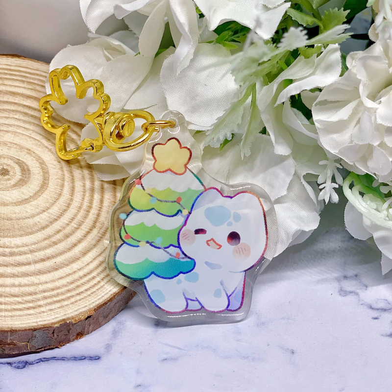 Winter Bulbasaur | 2" Acrylic Keychain