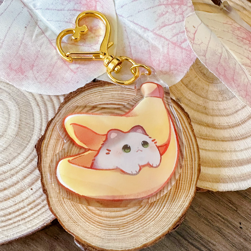 Banana Kitty | 2" Acrylic Keychain