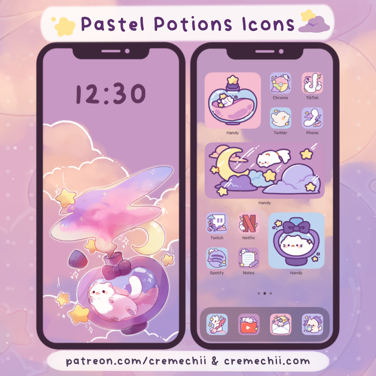 Pastel Potions App Icon Set | September 2023 – Cremechii