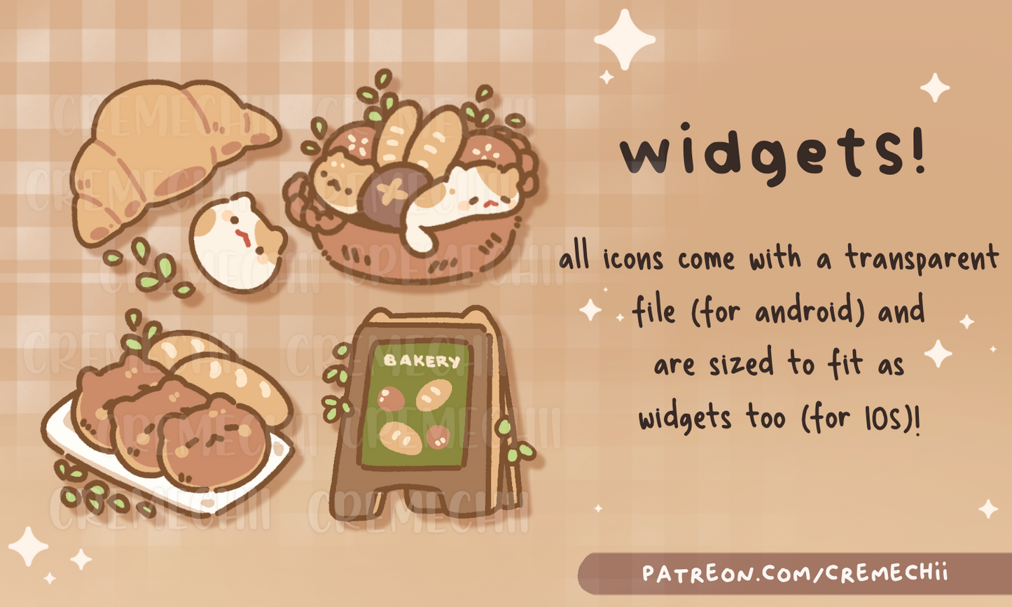 Kitty Bakery App Icon Set | June 2022