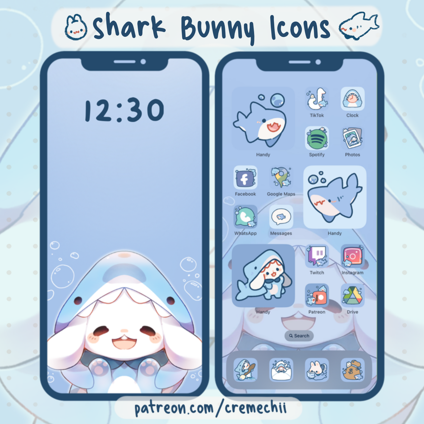 Shark Bunny App Icon Set | July 2023