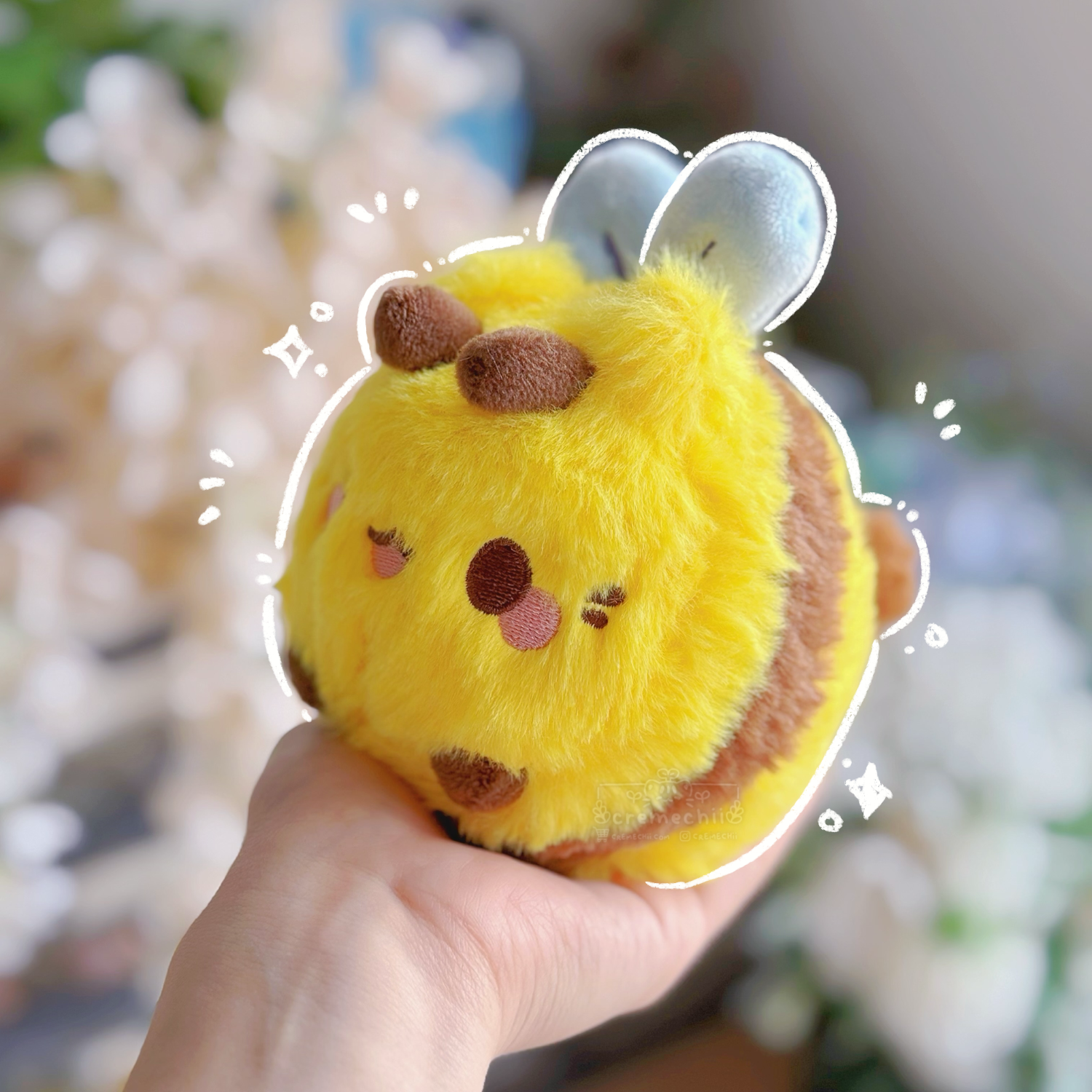 Belle the Kitty Bee Mini Plushie Keychain – Cremechii