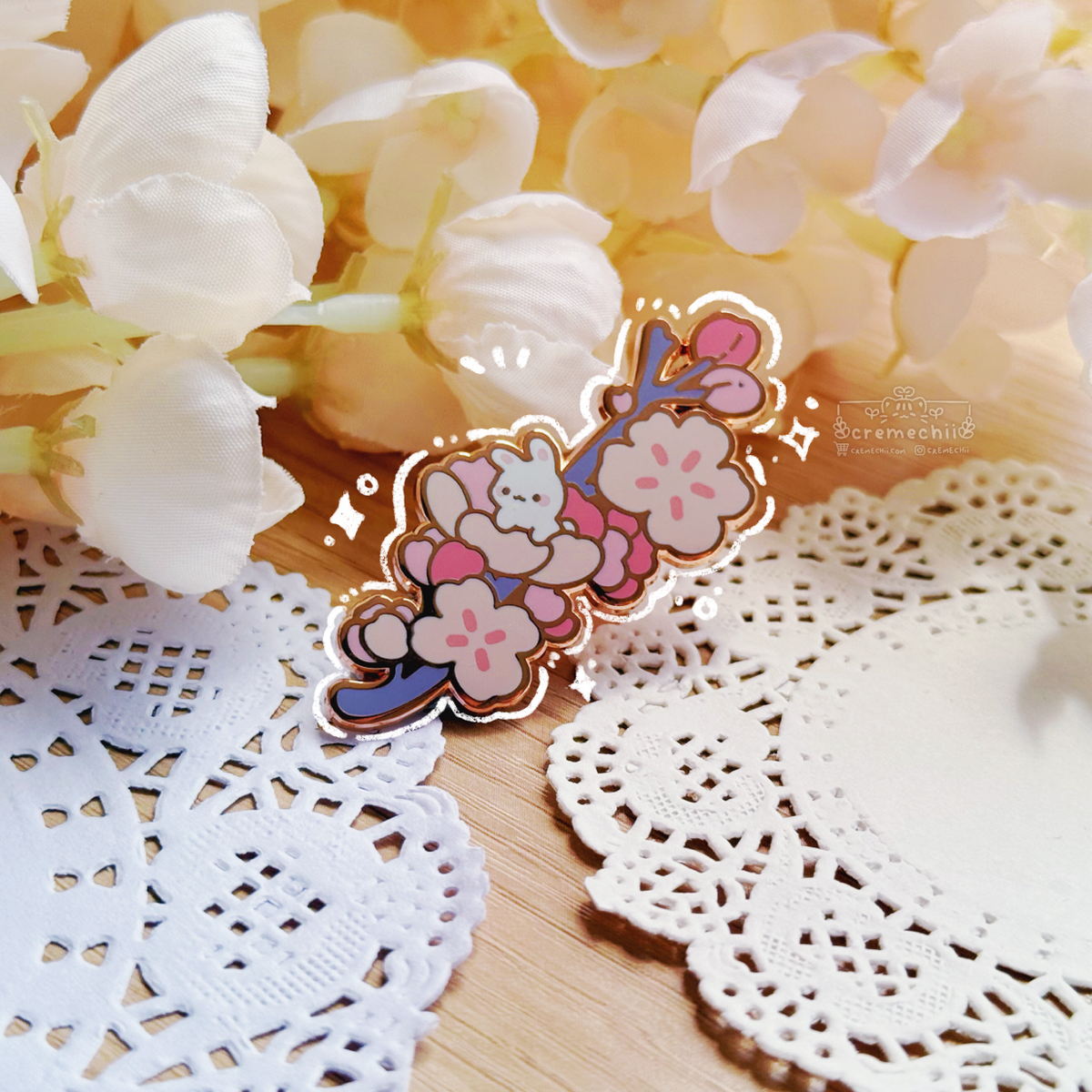 Sakura Branch | Enamel Pin – Cremechii