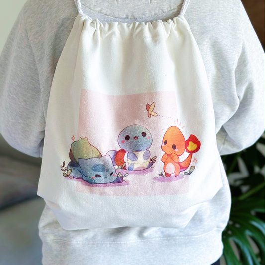 Baby Kanto Starters | Drawstring Backpack
