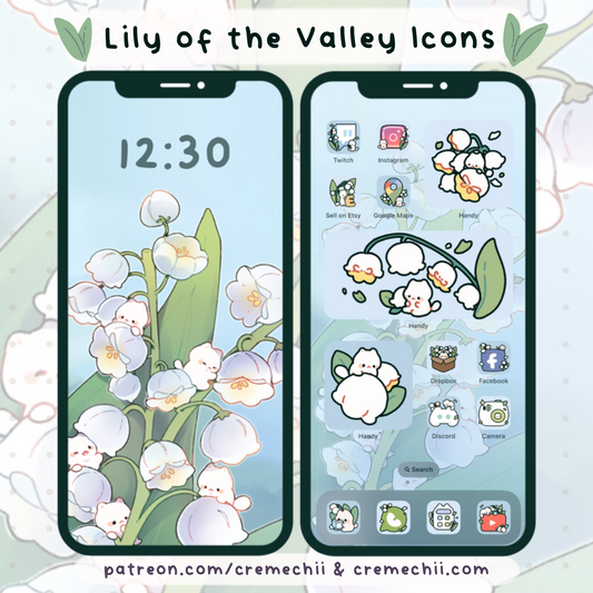 Lily of the Valley App Icon Set | May 2023