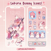 Sakura Bunny App Icon Set