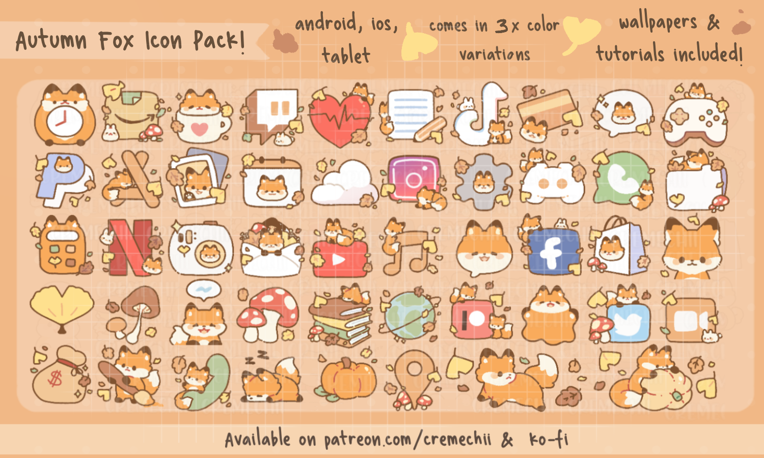 Fall Icon Set Pack Fall Icon Pack