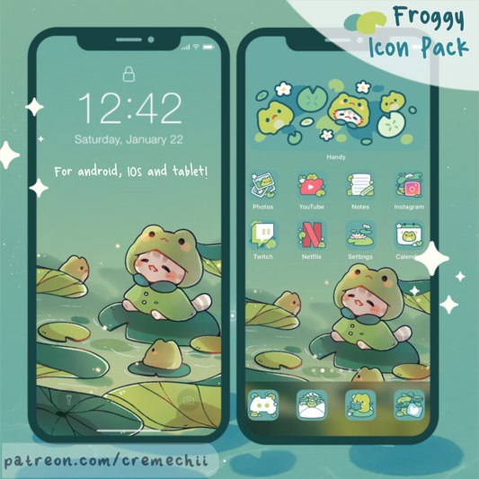 Cute Froggy App Icon Set | March 2022