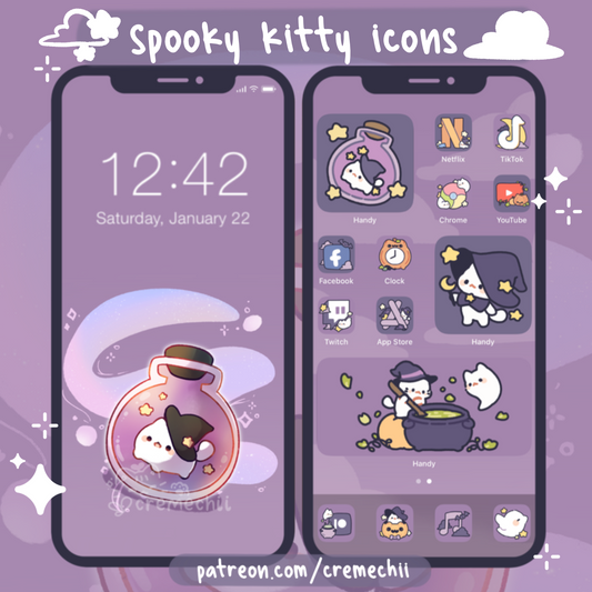 Spooky Kitty App Icon Set | October 2022